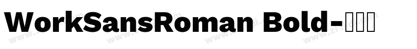 WorkSansRoman Bold字体转换